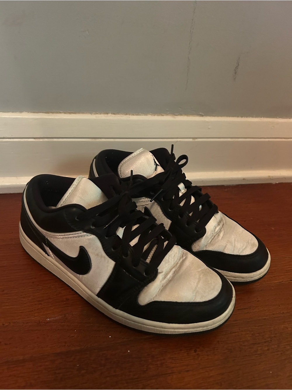 Air Jordan Black and White Low-Top Sneakers